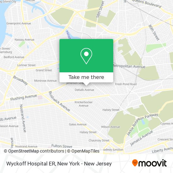 Mapa de Wyckoff Hospital ER