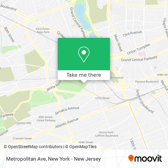 Metropolitan Ave map
