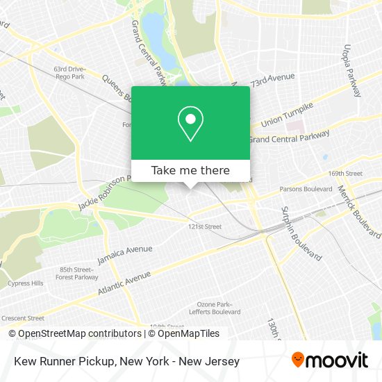 Mapa de Kew Runner Pickup