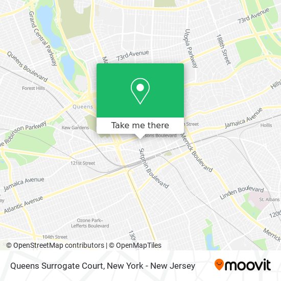 Queens Surrogate Court map