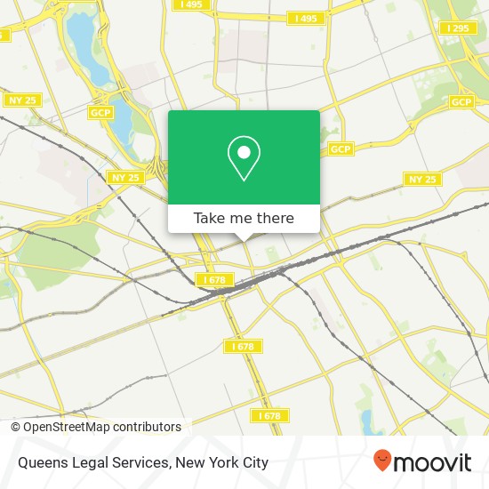 Queens Legal Services map