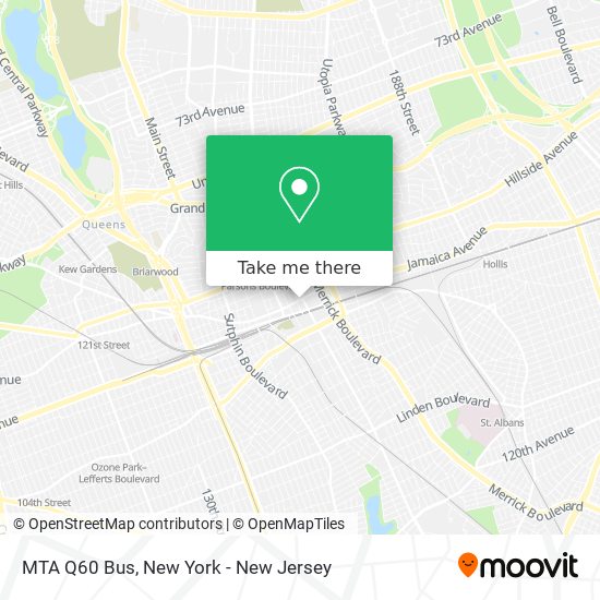 Mapa de MTA Q60 Bus