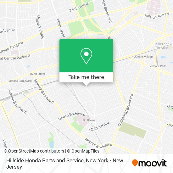 Hillside Honda Parts and Service map