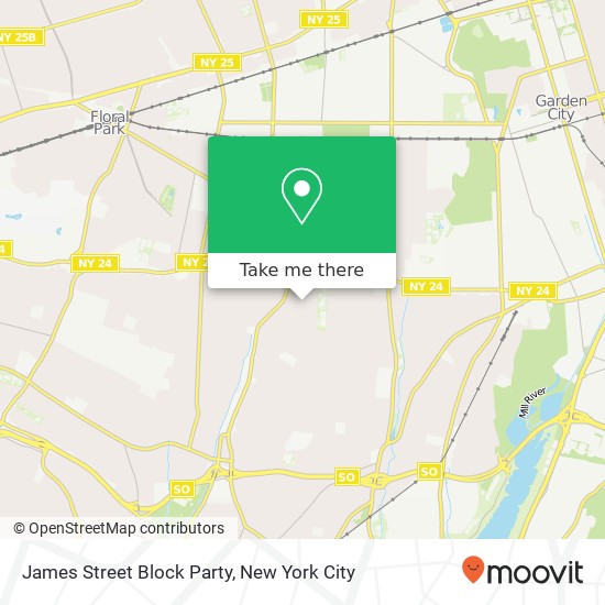 Mapa de James Street Block Party