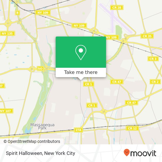 Mapa de Spirit Halloween