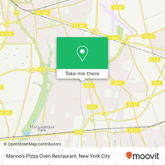Mapa de Marino's Pizza Oven Restaurant