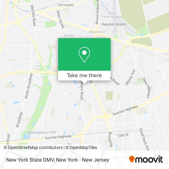 New York State DMV map