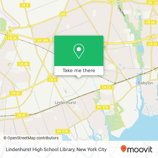 Lindenhurst High School Library map