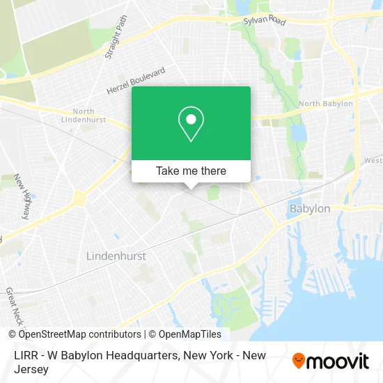 LIRR - W Babylon Headquarters map