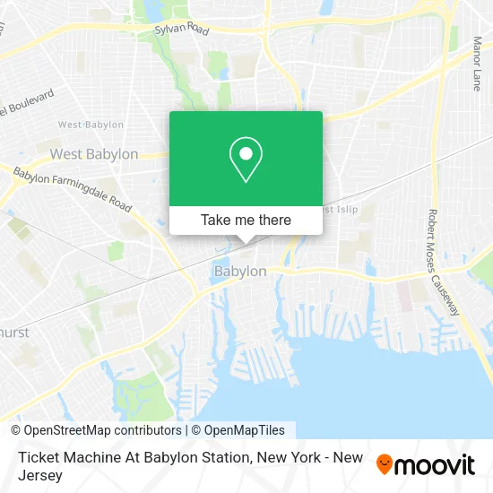Ticket Machine At Babylon Station map