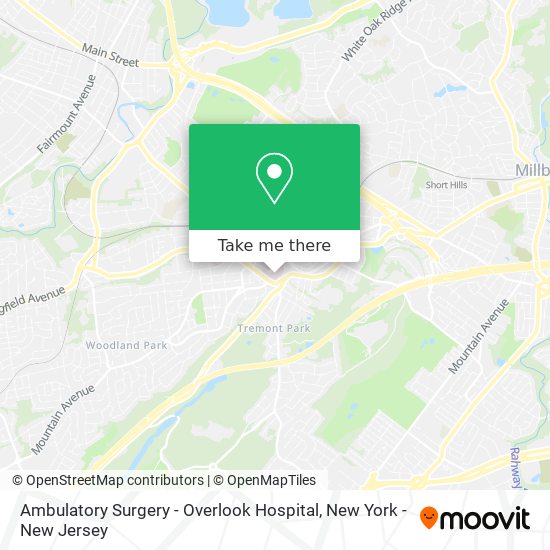Mapa de Ambulatory Surgery - Overlook Hospital
