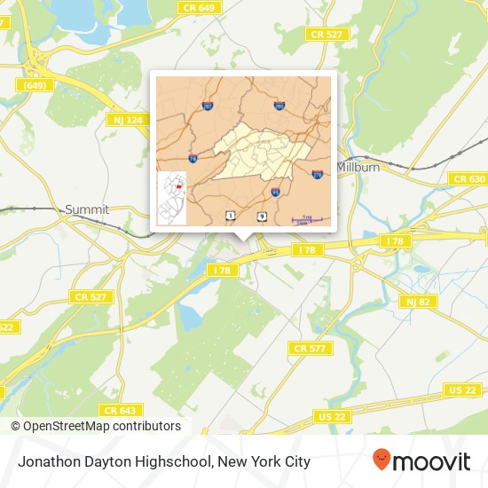 Jonathon Dayton Highschool map