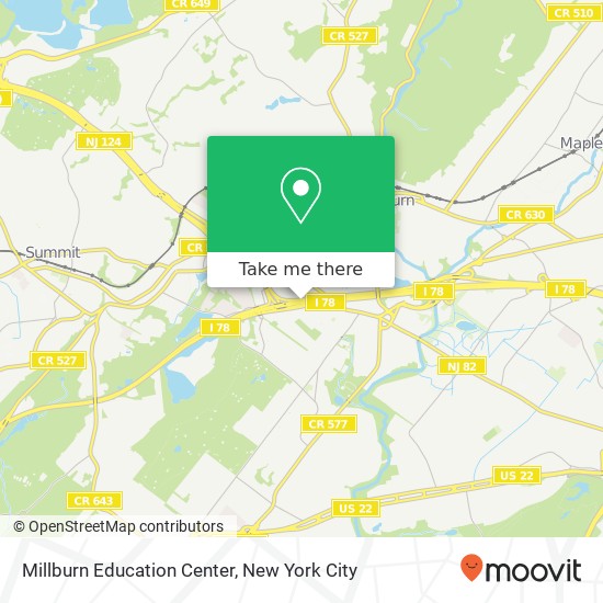 Mapa de Millburn Education Center