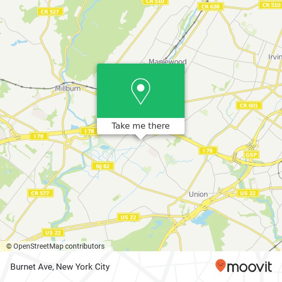 Burnet Ave map