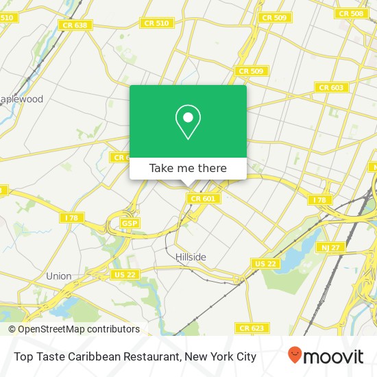 Mapa de Top Taste Caribbean Restaurant