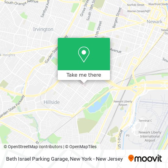 Beth Israel Parking Garage map