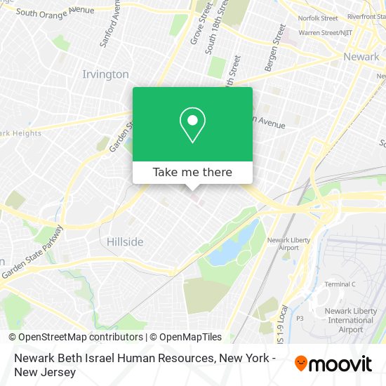 Newark Beth Israel Human Resources map