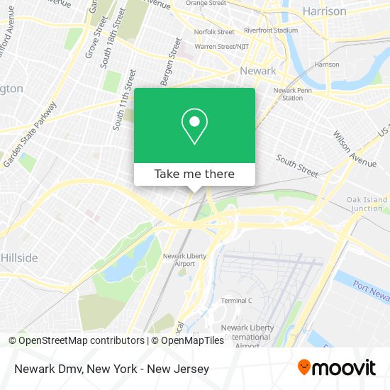 Newark Dmv map