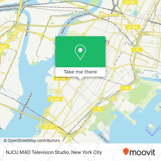 Mapa de NJCU MAD Television Studio