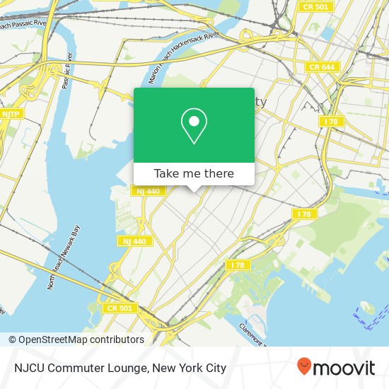 Mapa de NJCU Commuter Lounge