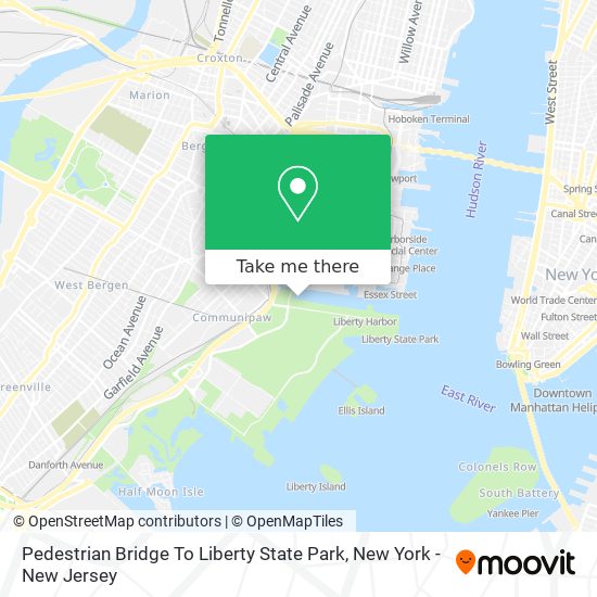 Mapa de Pedestrian Bridge To Liberty State Park