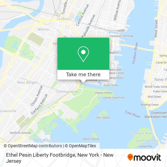 Ethel Pesin Liberty Footbridge map