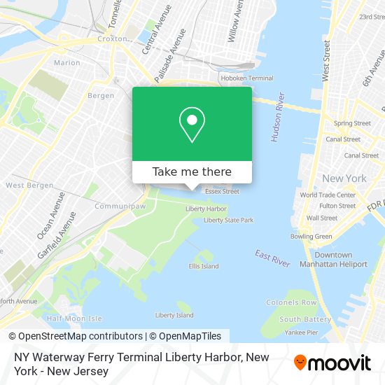 Mapa de NY Waterway Ferry Terminal Liberty Harbor