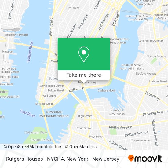 Mapa de Rutgers Houses - NYCHA