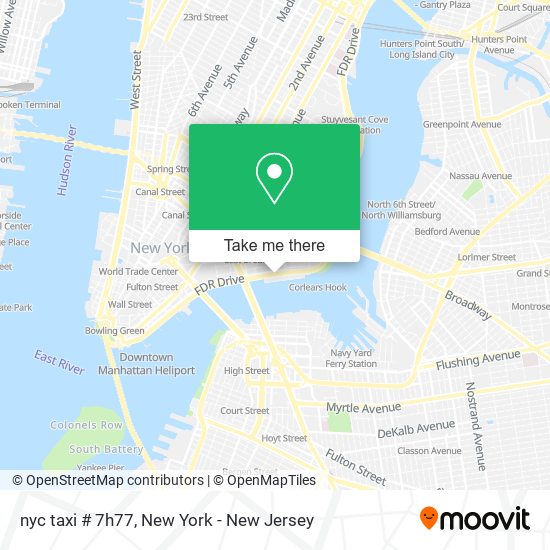 nyc taxi # 7h77 map