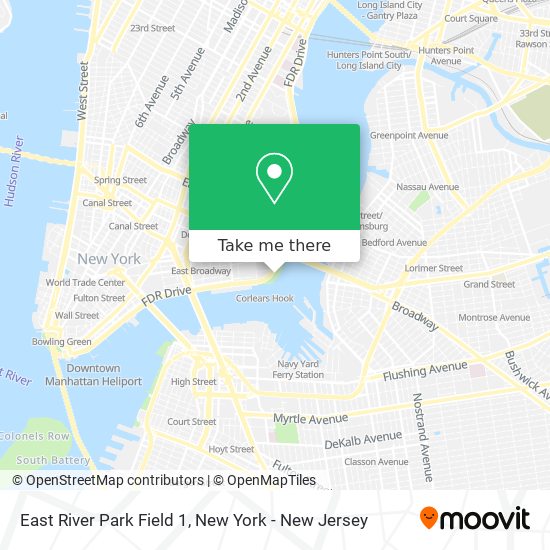 East River Park Field 1 map