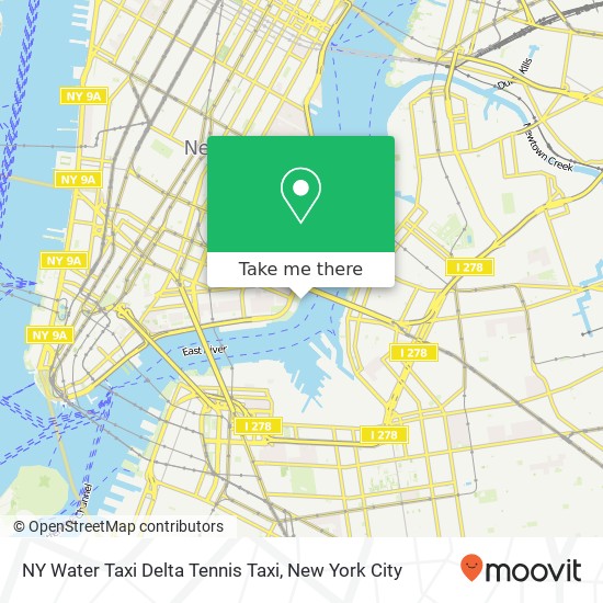 NY Water Taxi Delta Tennis Taxi map