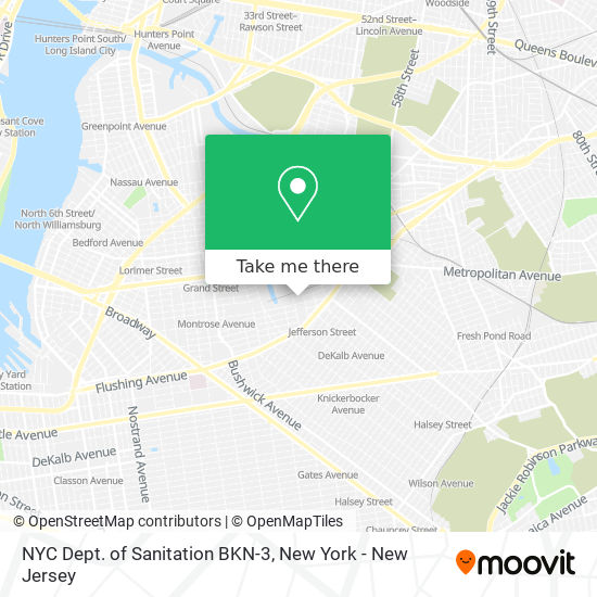 Mapa de NYC Dept. of Sanitation BKN-3