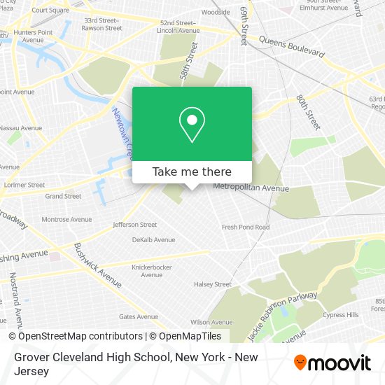 Grover Cleveland High School map