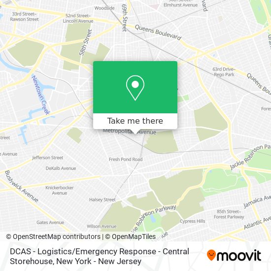 DCAS - Logistics / Emergency Response - Central Storehouse map