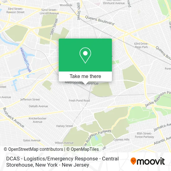 DCAS - Logistics / Emergency Response - Central Storehouse map
