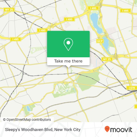 Mapa de Sleepy's Woodhaven Blvd
