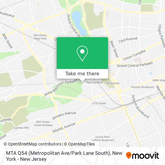 MTA Q54 (Metropolitan Ave / Park Lane South) map