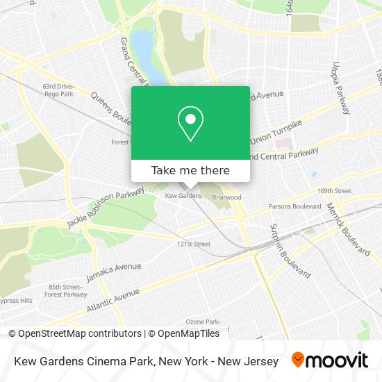 Kew Gardens Cinema Park map