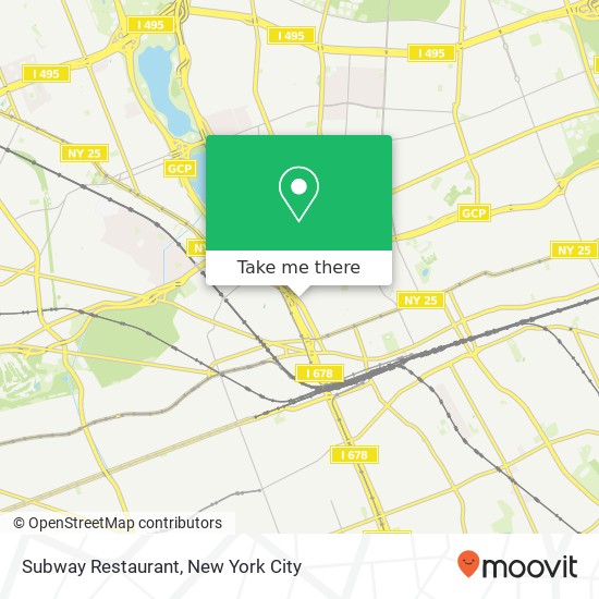 Subway Restaurant map