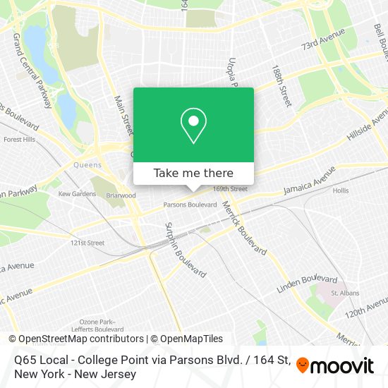 Mapa de Q65 Local - College Point via Parsons Blvd. / 164 St