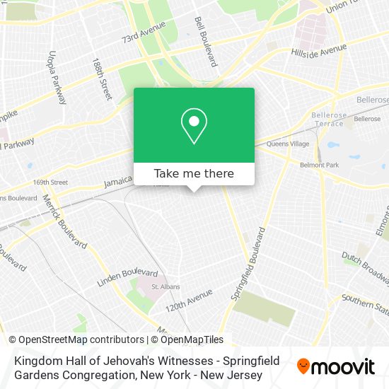 Kingdom Hall of Jehovah's Witnesses - Springfield Gardens Congregation map