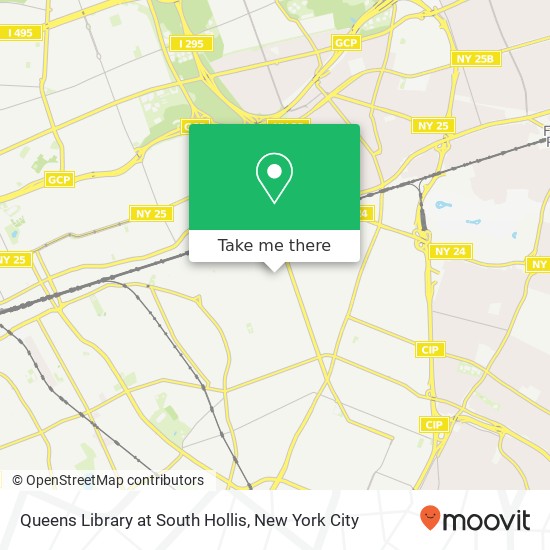 Queens Library at South Hollis map