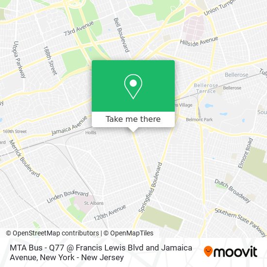 MTA Bus - Q77 @ Francis Lewis Blvd and Jamaica Avenue map