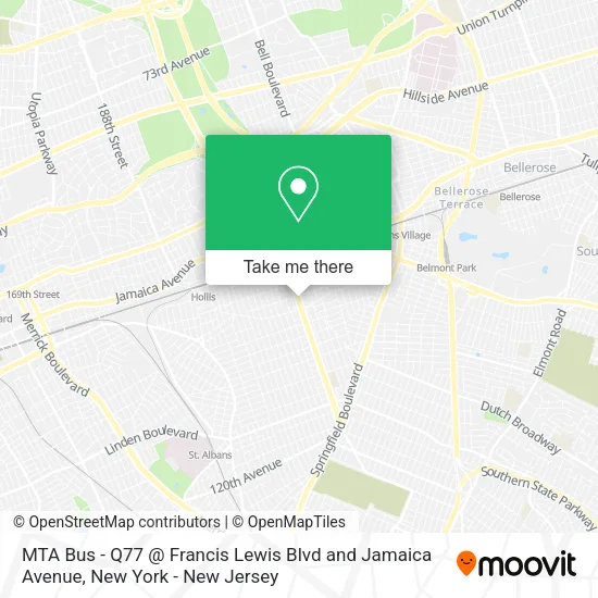 MTA Bus - Q77 @ Francis Lewis Blvd and Jamaica Avenue map