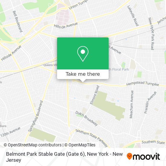 Mapa de Belmont Park Stable Gate (Gate 6)