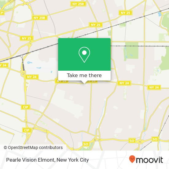 Pearle Vision Elmont map