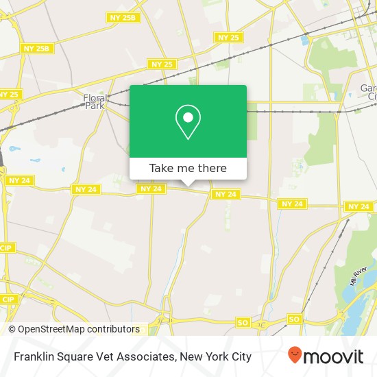 Franklin Square Vet Associates map