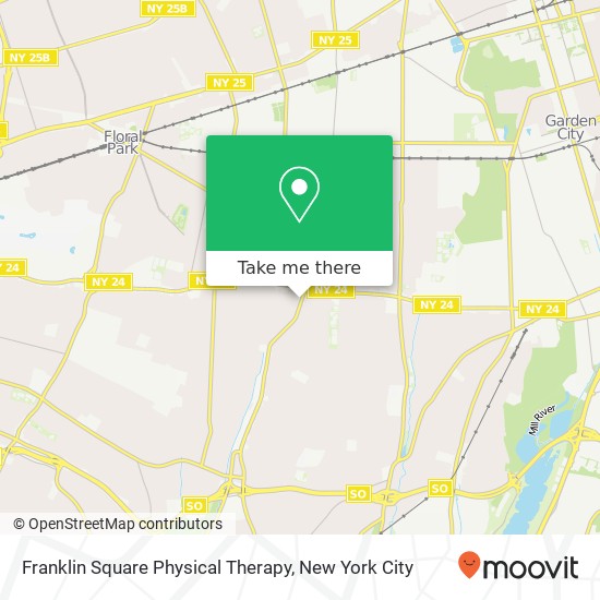 Franklin Square Physical Therapy map