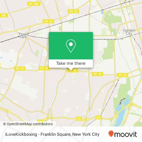 iLoveKickboxing - Franklin Square map