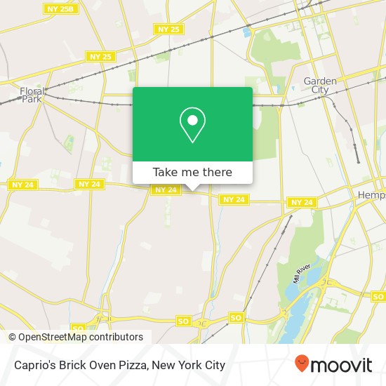 Caprio's Brick Oven Pizza map